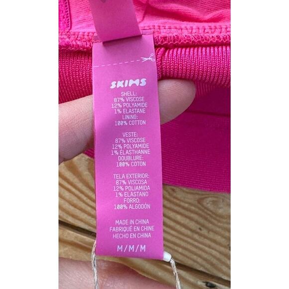 NWT Skims Knit Swim Bandeau Top & Skirt Set Size S/M Women’s Pink - Picture 5 of 15